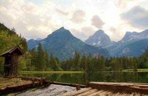 Lake Schiederweiher in the Alps