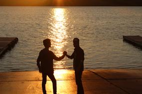 Best Friends at sunset