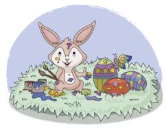 cartoon easter bunny hare