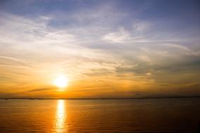 sunset over tokyo bay
