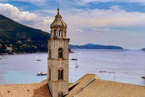 tower on the coast in the old town of Dubrovnik, Croatia