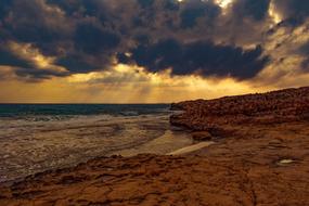Sunset Rocky Coast Sea