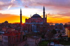 Istanbul Cami at sunset in Turkey