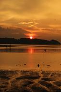 red Sunset Landscape Nature