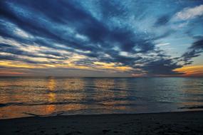 Sunset Sea Water at twilight