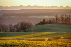 Landscape of Sunset Alpine