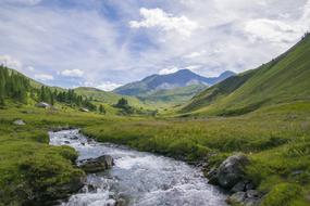 landscape of La Thuile Aosta Valley Alps