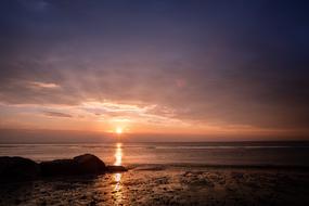 Sunset over Sea Sand