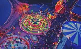 colorful Festival Fun Fair Lights