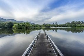 Lake wooden Bridge Path