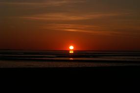 red Sunset Wadden lake