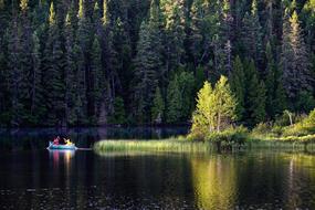 Landscape of Canoe at Lake Quiet