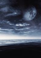 Landscape of Sea and Moon