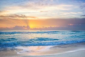 Beach Waves at Sunrise