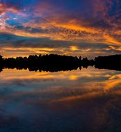 Sunset Lake Mirroring