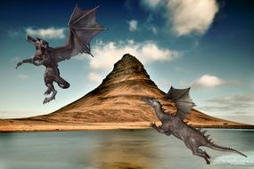 clipart of dragons monsters