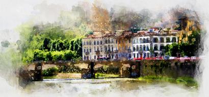 watercolor italy drawing travel