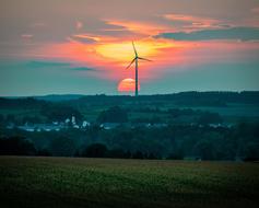 Pinwheel at Sunset Sky