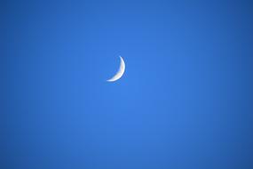 half of Moon at Blue Sky