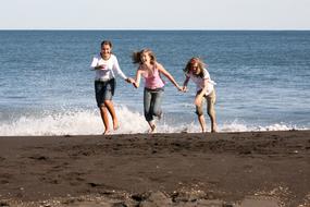 Ocean Waves and girls