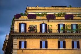 Italian Roman house facade