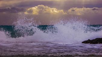 landscape of Wave Smashing Wind