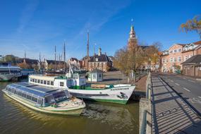 distant view of the town hall in east frisia