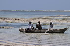 Kenya people on boat