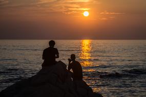 Sunset Sea coast