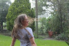 Women at Rain Drops