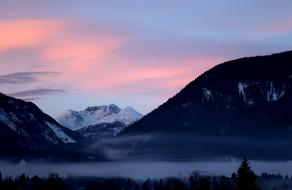 Snow Clouds Mountains