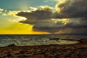 Rocky Coast Sky Clouds