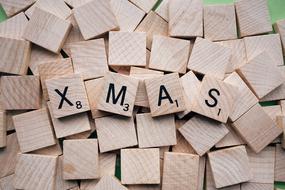 Xmas Word Letters Holiday