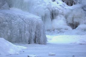 snow and ice in a picturesque landscape