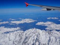 Mont Blanc Mountain and 4810 airplane