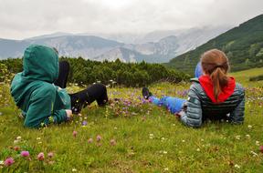 people at Alps Mountains Nature