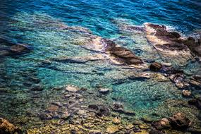 Stone coast at Blue Sea
