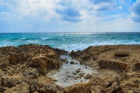 Landscape of Nature sea rocky coast