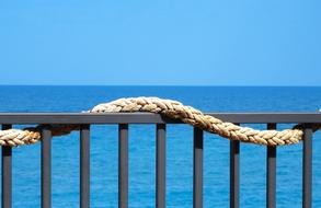 rope on pier railing