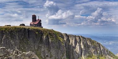 house on top of the Krkonosze mountain range, Poland