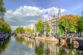 Canal in Amsterdam Netherlands