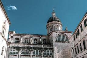 clear sky over historic architecture
