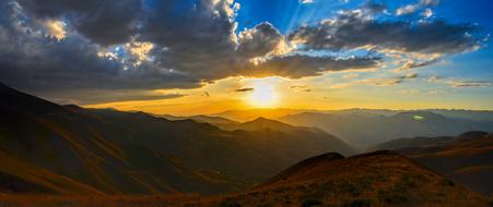 panoramic view of Horizon Solar Sunset