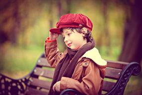 Child In Bench Park