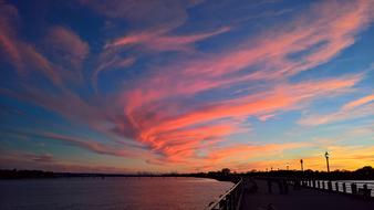 scenery of River Water at Sunset