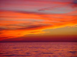 Colorful Sunset over Ocean