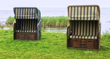 Beach Chairs on Baltic Sea coast