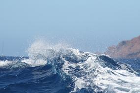 ocean storm wave, close-up