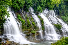 Waterfall Twins Fall Landscape