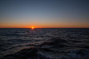 Waters Sea at Sunset